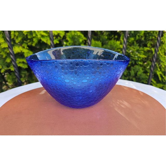 Glass Cobalt Glass Plate by Hadeland Glassworks, 1970s For Sale - Image 7 of 7