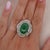 Gia Cert. 8 Carat Burma Jadeite Jade & Diamond 18k White Gold Ballerina Ring, Size 6.25 For Sale - Image 9 of 9