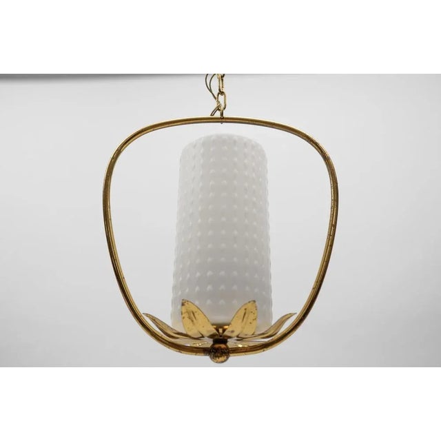 Mid-Century Modern Brass and Bubble Glass Pendant Lamp by Rupert Nikoll, Vienna, Austria, 1960s For Sale - Image 4 of 10