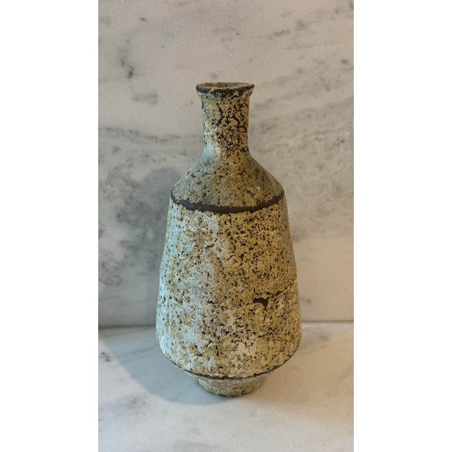 Mid 20th Century Vintage Mid Century Artisan Pottery Vase For Sale - Image 5 of 11