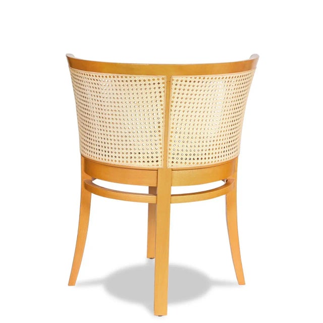 Modern CaneBack Barrel Chair Chairish