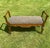 This Neoclassical-styled window bench is such a handsome piece! From its animal-print, upholstered seat, to the seashell...