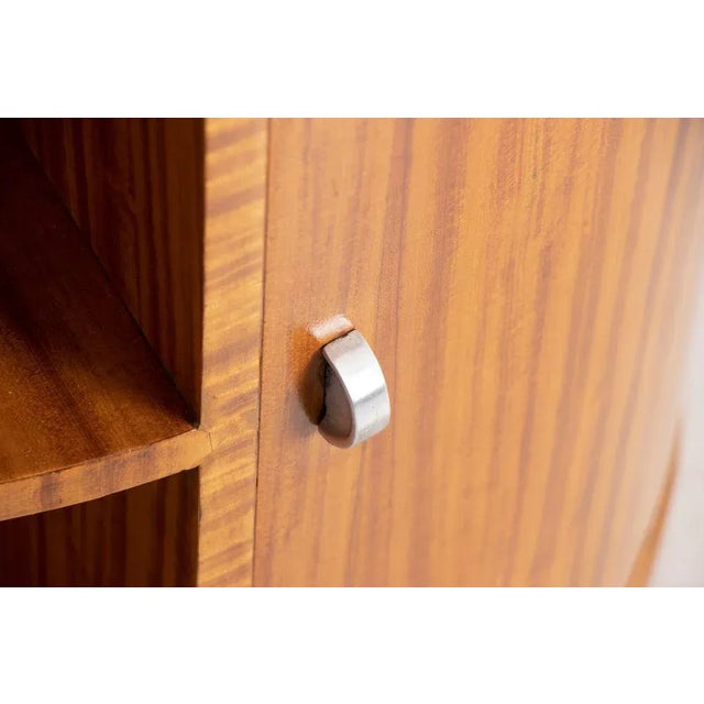 Wood Art Deco Satinwood Bookcase Table with Cupboard, 1930s For Sale - Image 7 of 8