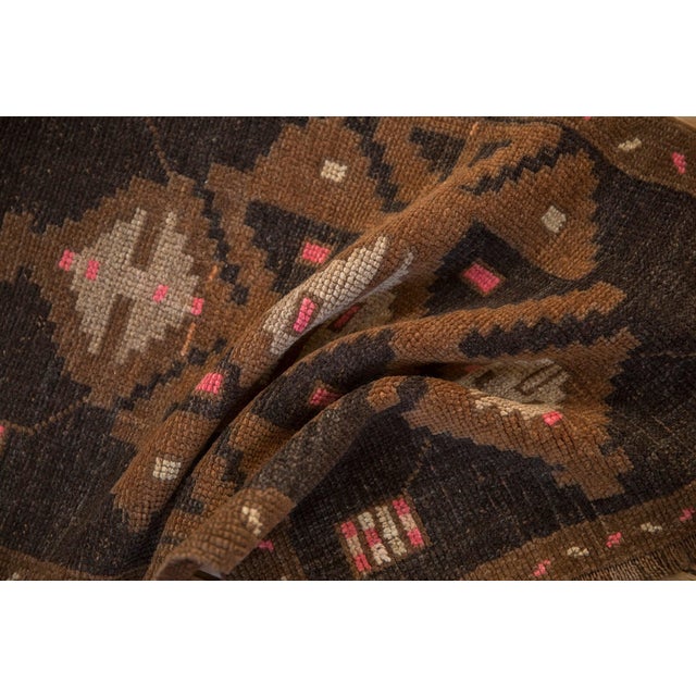 Chocolate Vintage Distressed Kars Rug Mat - 2' x 2'9" For Sale - Image 8 of 8