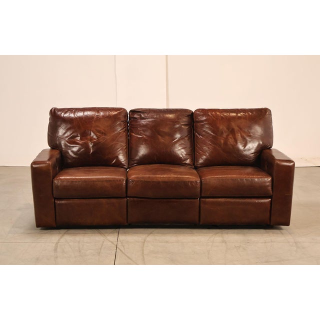 Soft Line Pair of 'Energia' Leather Power Reclining Sofas For Sale - Image 16 of 18