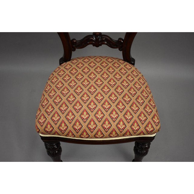 Antique Victorian Mahogany Dining Chairs, 1890, Set of 4 For Sale - Image 10 of 11