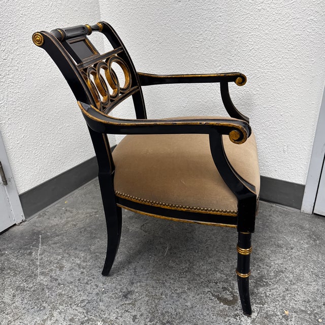 Maitland-Smith Regency Arm Chair For Sale - Image 9 of 12