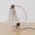 1940s Petite Italian Murano Clear Frosted Glass Lamp For Sale - Image 9 of 16