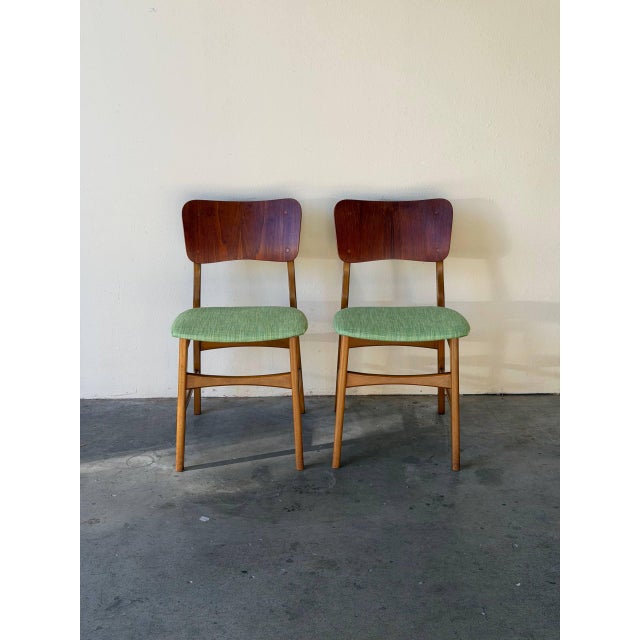 Set of 2 Teak Dining Chairs by Ib Kofod-Larsen for Christensen & Larsen - Danish Modern 1960s For Sale In Los Angeles - Image 6 of 10