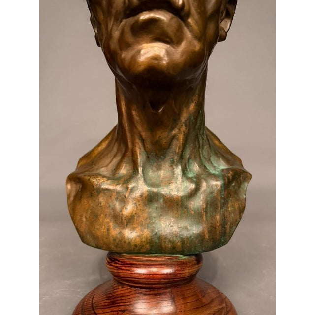19th-Century Bronze Bust Signed A. Q. Harise, Circa 1840 For Sale - Image 12 of 15