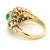1960s Colombian 18k Yellow Gold Emerald & Diamond Cocktail Ring, Size 7 For Sale - Image 10 of 14