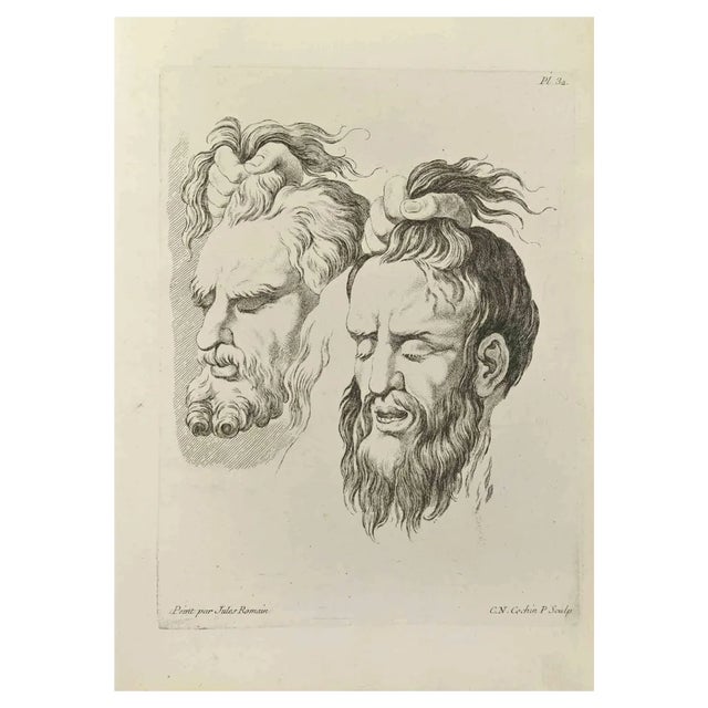 Nicholas Cochin, Portraits after Giulio Romano, Etching, 1755 For Sale