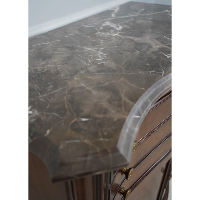 Century Marble Top Cherry Server Cabinet For Sale - Image 11 of 18