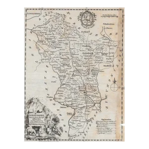 Antique Derbyshire English Map