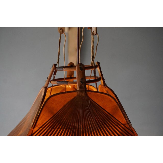 Tan Ninju-Ichi Pendant Light by Ingo Maurer for M-Design, Germany, 1970s For Sale - Image 8 of 16