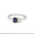 Natural 0.69cts blue sapphire & 0.26 cts diamond ring in 14k gold For Sale - Image 14 of 18