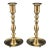 Pair Brass Candlesticks Holders 9" Valsan Portugal Taper Gold For Sale