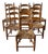 Vintage Brutalist Danish Oak Chairs by Hans Dau, 1940s, Set of 6 For Sale