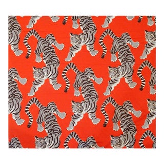 P. Kaufmann "Tigre" Pimento Cotton Fabric- 5.75 Yards For Sale