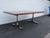 Solid Mahogany and Chrome Large Long Dining Table 6673 For Sale - Image 14 of 18