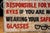 Mid 20th Century Vintage Hand-Painted Metal Industrial Workplace Safety Glasses Liability Sign For Sale - Image 5 of 7