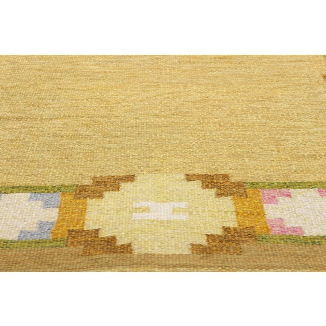 Mid 20th Century Ingegerd Silow Vintage Swedish Rollakan Rug - 05'04 X 07'08 For Sale - Image 5 of 10