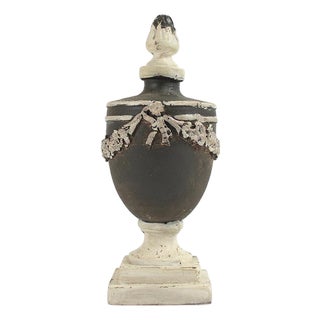 Distressed Grey Resin Urn For Sale
