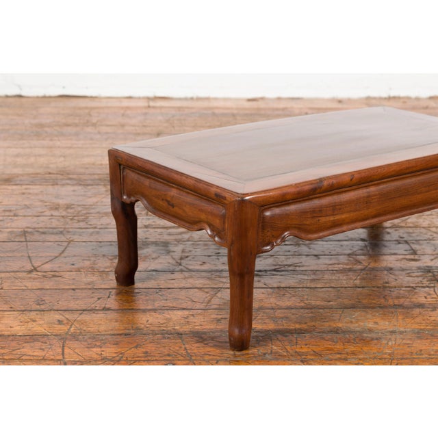 Vintage Chinese Art Deco Style Low Prayer Table with Carved Apron For Sale - Image 9 of 13