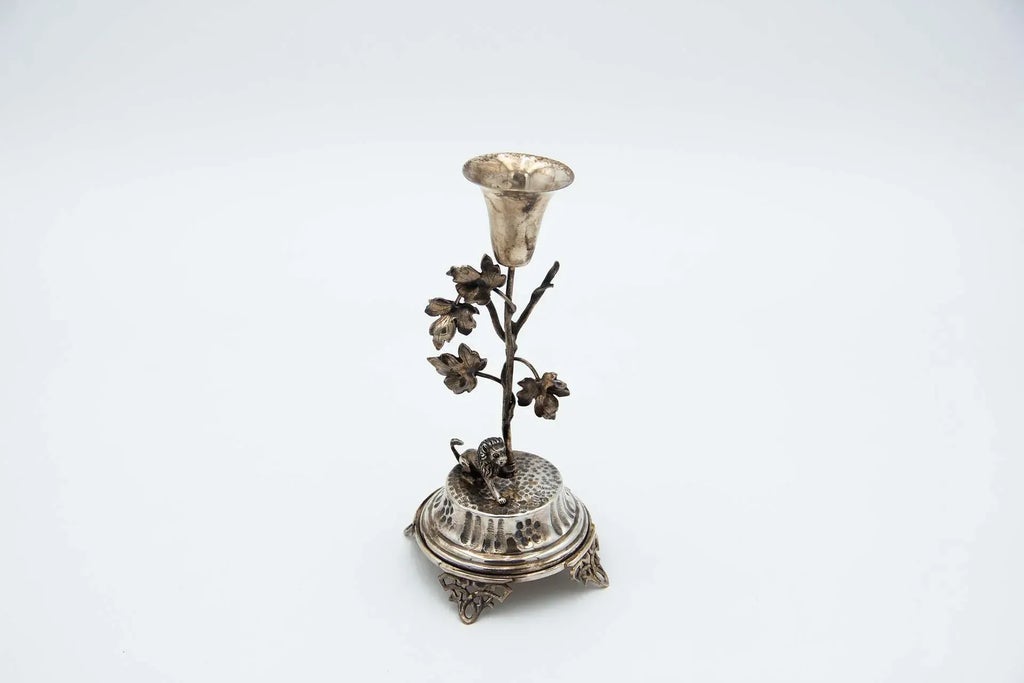 Toothpick Holder with Chalice on Silver Pitcher | Chairish