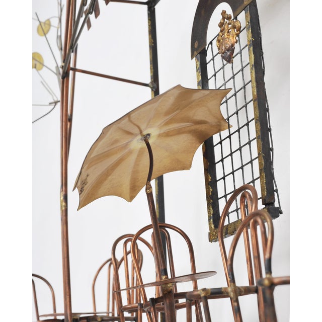 C. Jeré Attrib. Brass Parisian Café Bistro Wall Sculpture For Sale - Image 13 of 18