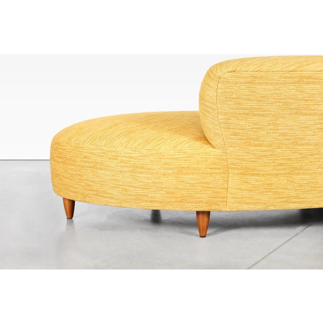Canary Yellow Mid-Century Modern "Cloud" Sofa After Vladimir Kagan, 1980s For Sale - Image 8 of 12