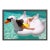 Swanning by Kelly & Fred Print with Black Frame - 24 X 36 For Sale