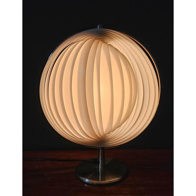 Gold Vintage Moon Table Lamp attributed to Kare, Spain, 1980s For Sale - Image 8 of 12