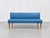 Vintage Bench Seat in Blue Imitation Leather, 1960s For Sale - Image 13 of 13