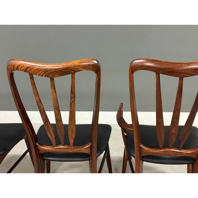 Wood 1960s Danish Modern Rosewood Ingrid Dining Chairs by Koefoeds Hornslet - Set of 4 For Sale - Image 7 of 10