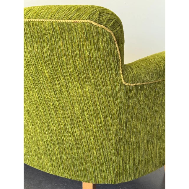 1950s 1950s Swedish Sofa in Green Striped Chenille Style of Carl Johan Boman For Sale - Image 5 of 6