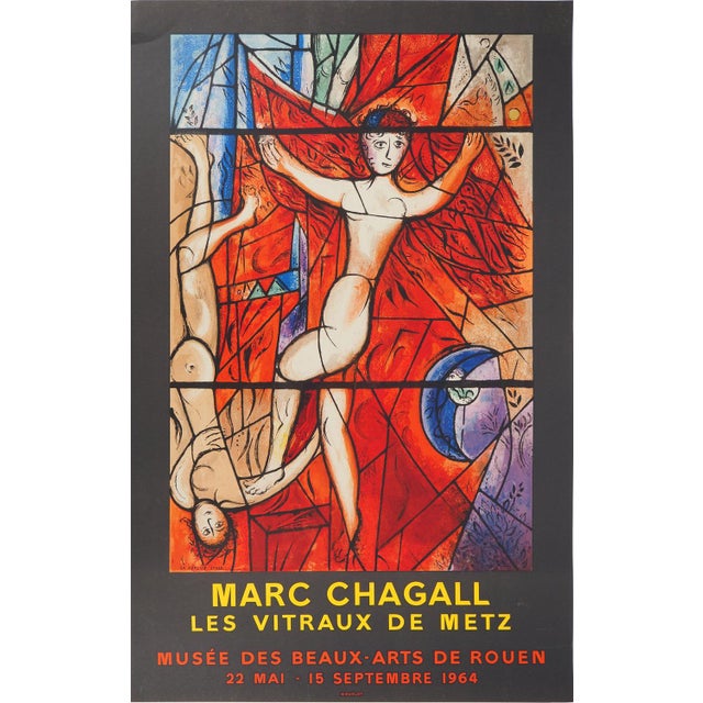 Marc Chagall, Stained Glass Windows of Metz, Jacob's Dream, Lithograph Poster For Sale - Image 5 of 5