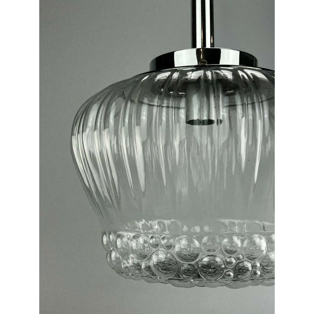 Mid-Century Space Age Ball Pendant Lamp in Bubble Glass & Chrome For Sale - Image 6 of 11