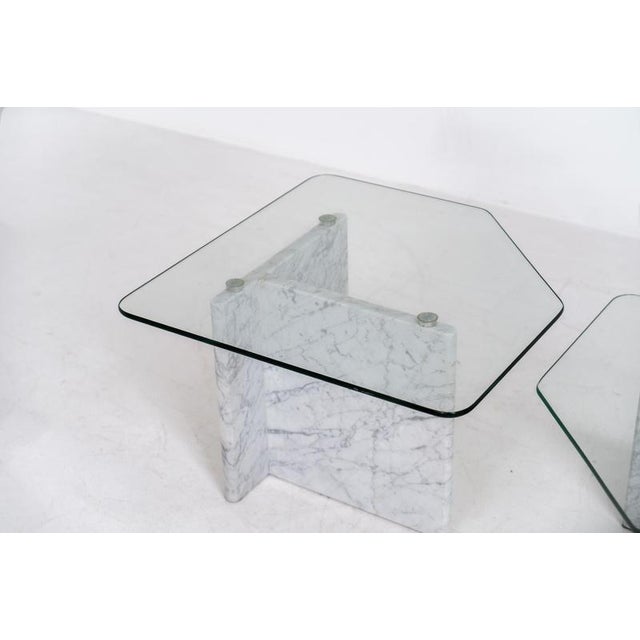Glass Marble & Glass Coffee Tables, Set of 2 For Sale - Image 7 of 11