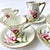 1950s 1950s Hand-Painted Porcelain Demitasse Cups & Saucers With Creamer- 10 Pieces For Sale - Image 5 of 10