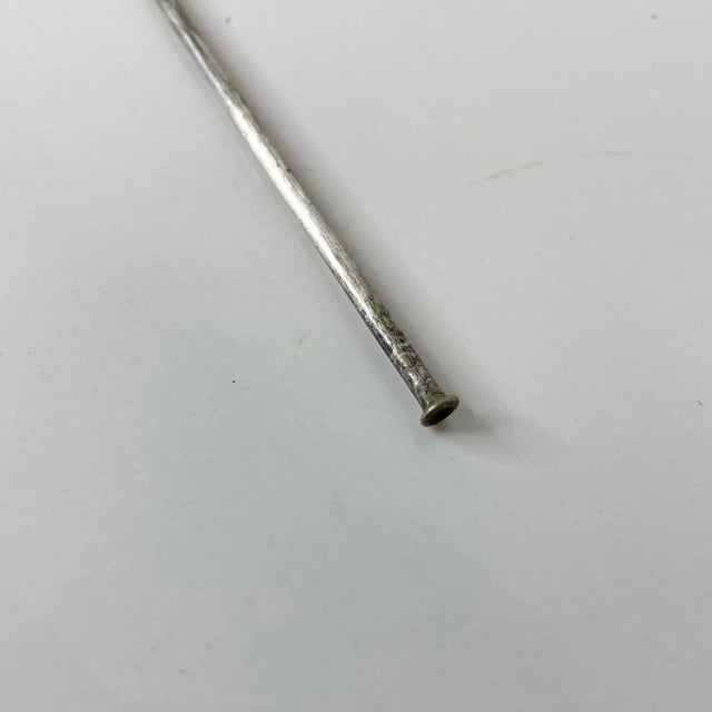 Mid-Century Modern 1950s Sterling Silver Mexico Sculptural Leaf Long Iced Tea Spoon For Sale - Image 3 of 11