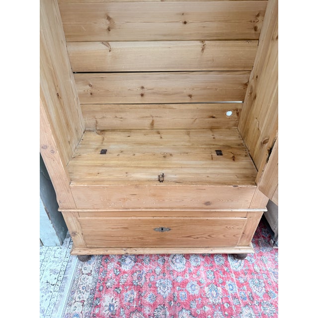 19th Century English Pine Armoire For Sale - Image 11 of 14