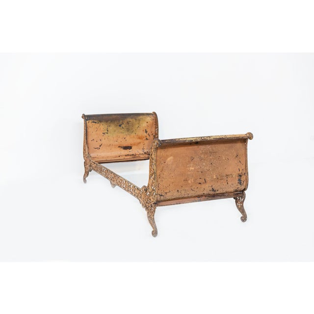 Antique Industrial Single Bed in Wrought Iron, 1890s For Sale - Image 12 of 14