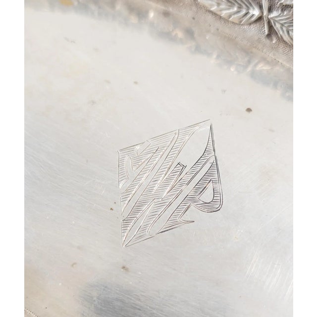 19th Century Baltimore Sterling Silver Repousse Bread Bowl by James Armiger For Sale - Image 10 of 12