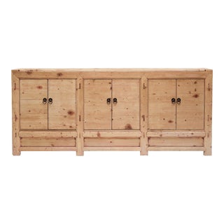 Early 20th Century Chinese Speckled Pine Gobi Sideboard For Sale