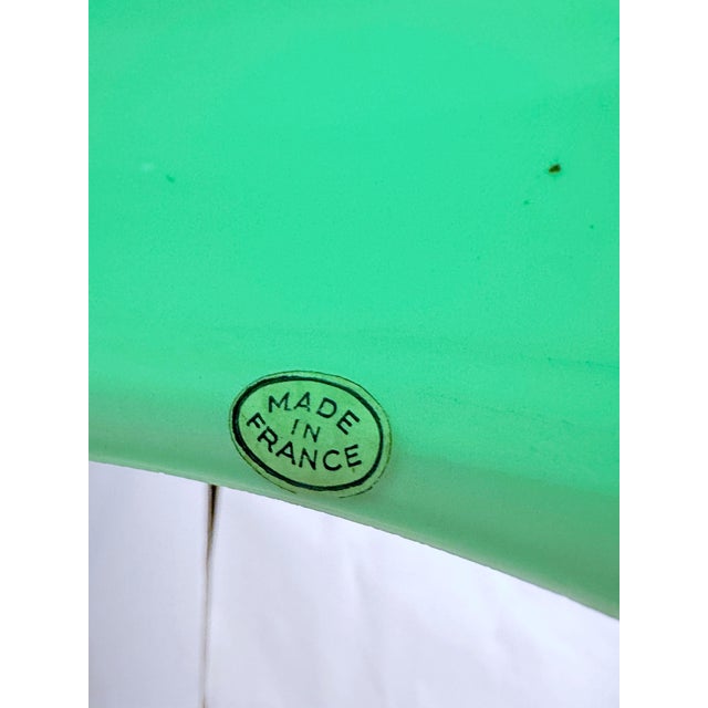 Vintage French Green Glass Pendant Light For Sale In New York - Image 6 of 6