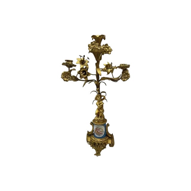 Late 19th Century Antique French Japy Frères Ormolu & Sevres Style Porcelain Clock Garniture Set – True Masterpiece For Sale - Image 5 of 18