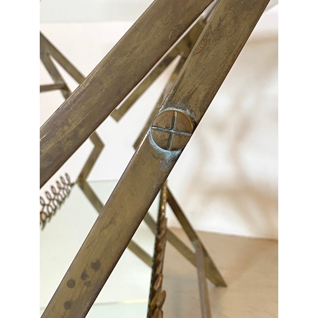 Gold Brass and Glass Coffee Table, 1950s For Sale - Image 8 of 11