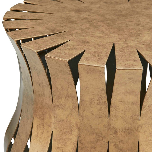 2020s UArida Aged Gold Accent Table For Sale - Image 5 of 5