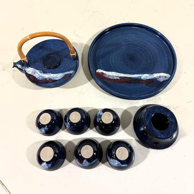Pottery Tea Set from Unica, 1990s, Set of 9 For Sale - Image 10 of 12